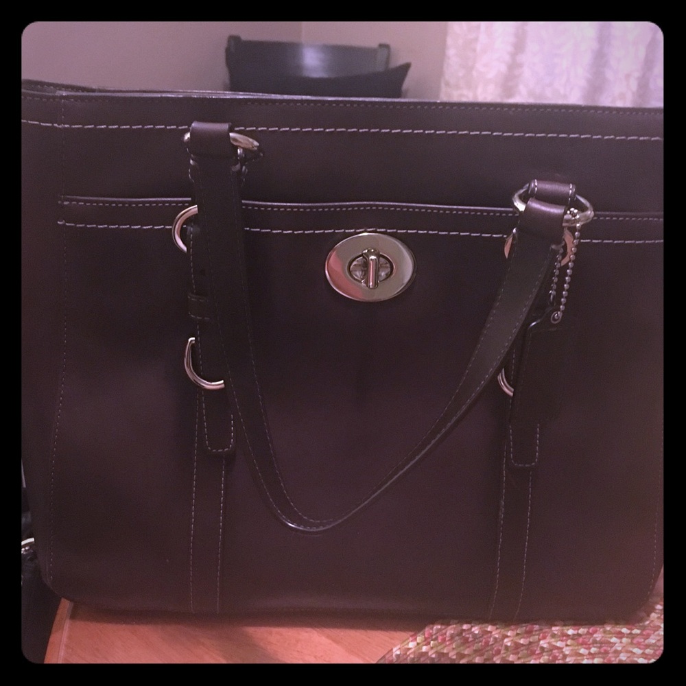 Original Coach Genuine Leather tote F14105